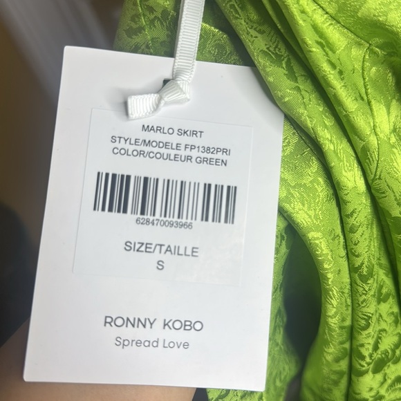 Ronny Kobo Collection Green Maxi Pencil Skirt with slit - Picture 6 of 10